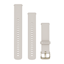 Garmin Quick Release Bands (18 mm) - Silicone / Ivory with Soft Gold Hardware