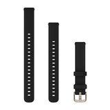 Garmin Lily 2 Bands (14 mm) - Black Silicone with Cream Gold Hardware