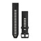 Garmin QuickFit 20 Watch Bands - Silicone / Black/Pebble Gray