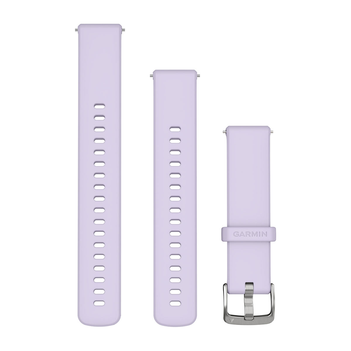 Garmin Quick Release Bands (18 mm) - Silicone / Periwinkle with Silver Hardware