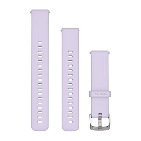Garmin Quick Release Bands (18 mm) - Silicone / Periwinkle with Silver Hardware