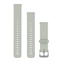 Garmin Quick Release Bands (18 mm) - Silicone / Sage Gray with Silver Hardware