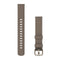 Garmin Lily 2 Bands (14 mm) - Coffee Nylon with Cream Gold Hardware