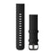 Garmin Quick Release Bands (22 mm) - Leather / Black with Brushed Slate Hardware