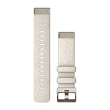 Garmin QuickFit 20 Watch Bands - Fabric / Cream Heathered Nylon with Soft Gold Hardware