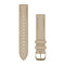 Garmin Quick Release Bands (18 mm) - Leather / Light Sand with Cream Gold Hardware