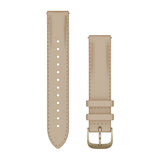 Garmin Quick Release Bands (18 mm) - Leather / Light Sand with Cream Gold Hardware