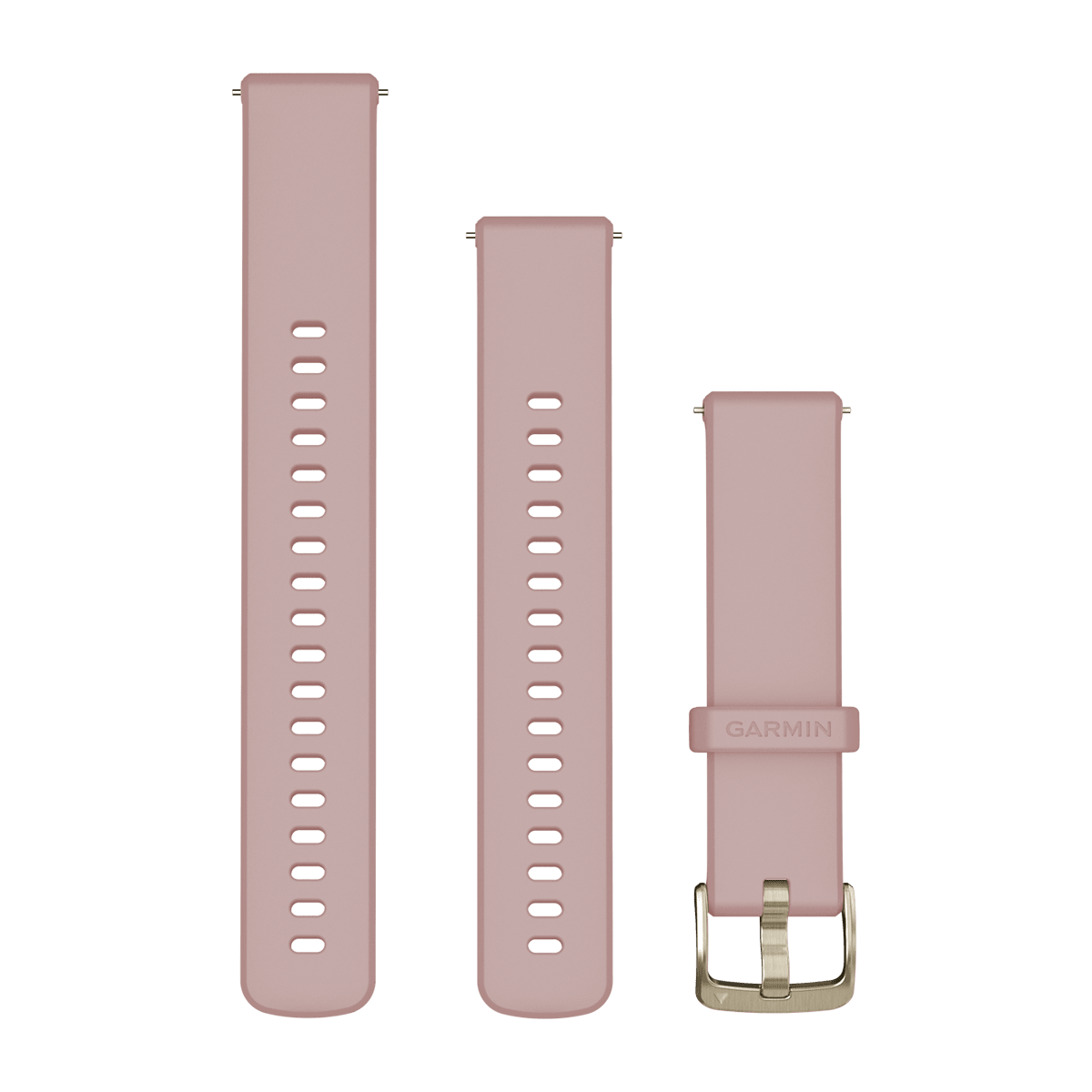 Garmin Quick Release Bands (18 mm) - Silicone / Dust Rose with Soft Gold Hardware