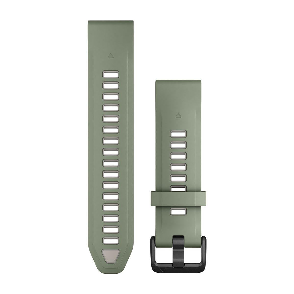 Garmin QuickFit 20 Watch Bands - Silicone / Willow/Fog Gray