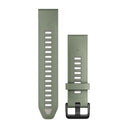 Garmin QuickFit 20 Watch Bands - Silicone / Willow/Fog Gray