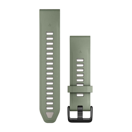 Garmin QuickFit 20 Watch Bands - Silicone / Willow/Fog Gray