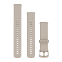 Garmin Quick Release Bands (18 mm) - Silicone / French Gray with Soft Gold Hardware
