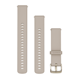 Garmin Quick Release Bands (18 mm) - Silicone / French Gray with Soft Gold Hardware