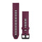 Garmin QuickFit 20 Watch Bands - Silicone / Merlot/Graphite