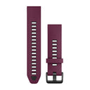 Garmin QuickFit 20 Watch Bands - Silicone / Merlot/Graphite