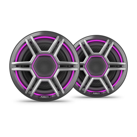 Fusion Apollo LED Marine Speakers, 6.5 in, Sports Gray Grilles (010-02918-03)