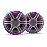 Fusion Apollo LED Marine Speakers, 7.7 in, Sports Gray Grilles (010-02918-13)
