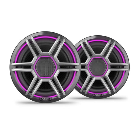 Fusion Apollo LED Marine Speakers, 7.7 in, Sports Gray Grilles (010-02918-13)