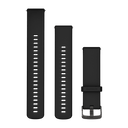 Garmin Quick Release Bands (22 mm) - Silicone / Black with Slate Hardware