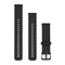Garmin Quick Release Bands (18 mm) - Silicone / Black with Slate Hardware (010-13406-02)