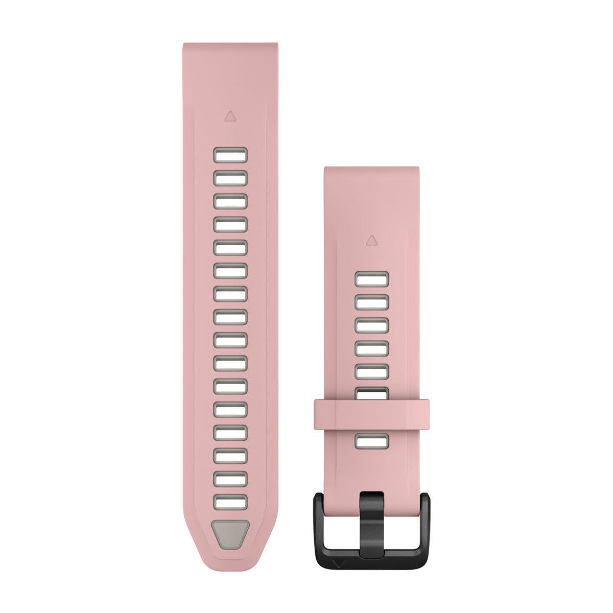 Garmin QuickFit 20 Watch Bands - Silicone / Dust Rose/Fog Gray