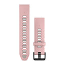 Garmin QuickFit 20 Watch Bands - Silicone / Dust Rose/Fog Gray