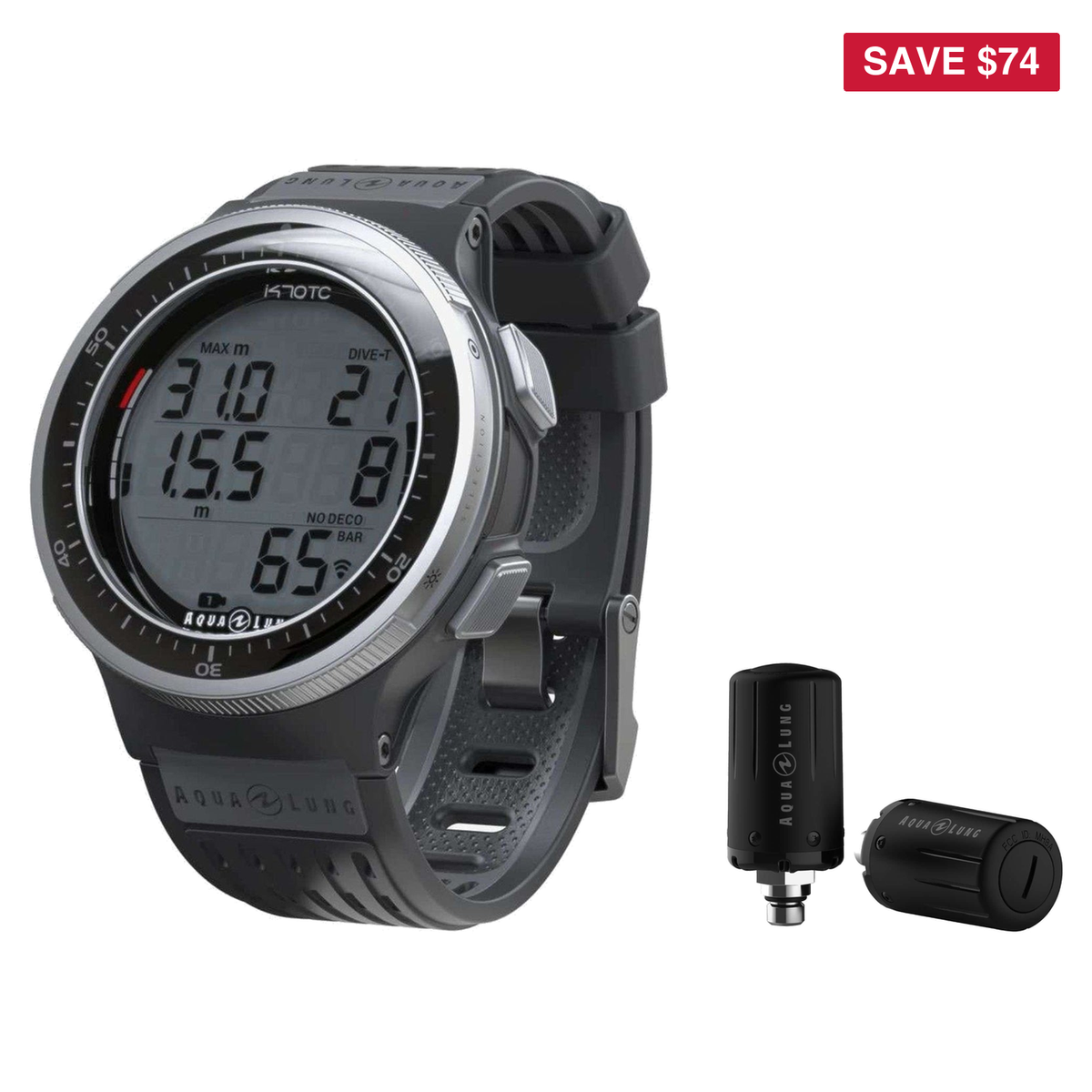 Aqualung i470TC Dive Computer + Transmitter Package — includes Aqualung I470TC Computer/Watch Black, Aqualung Transmitter Bk…