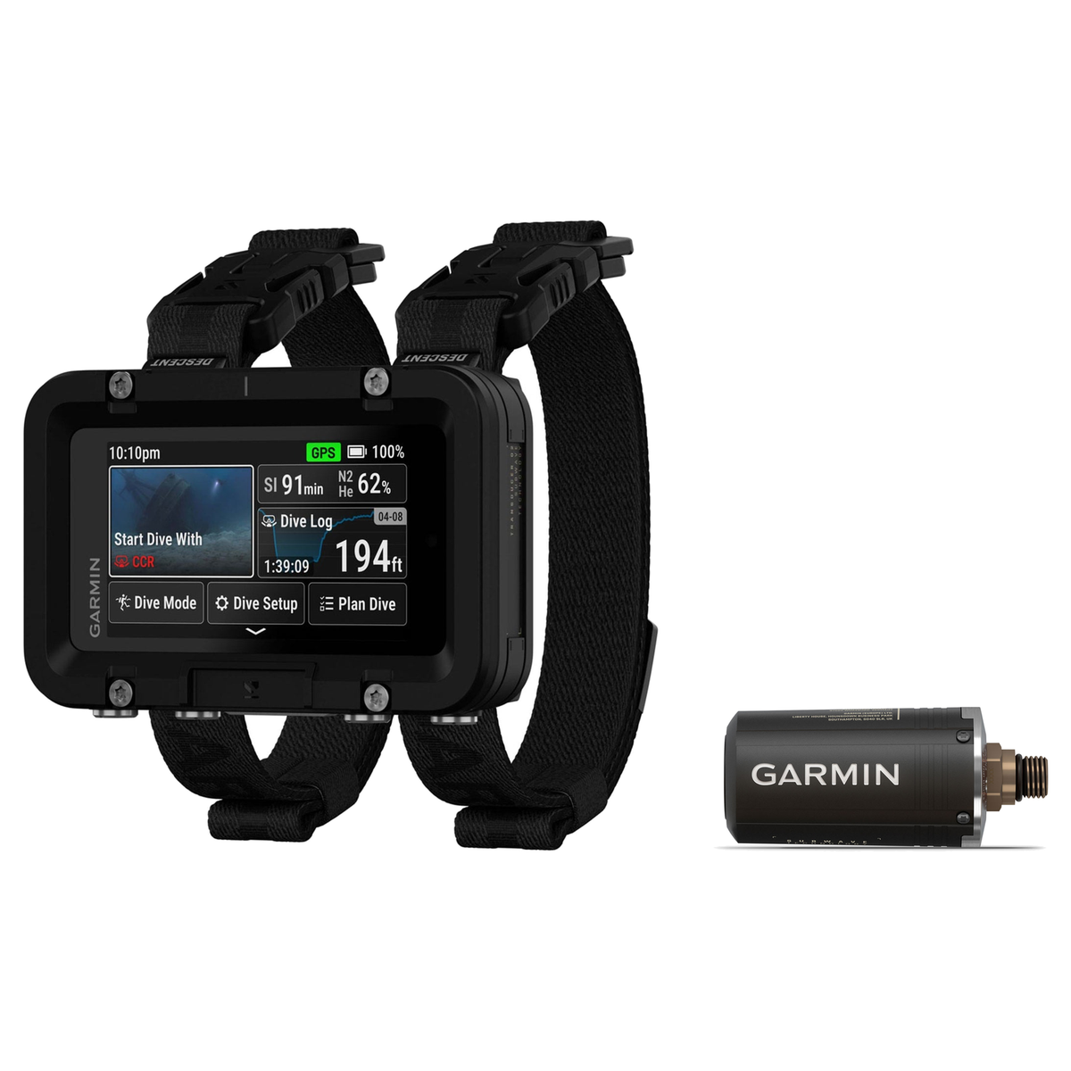 Garmin Descent X50i Dive Computer + Descent T2 Transceiver Package — includes Garmin Descent X50i, Premium Dive Computer, Ga…