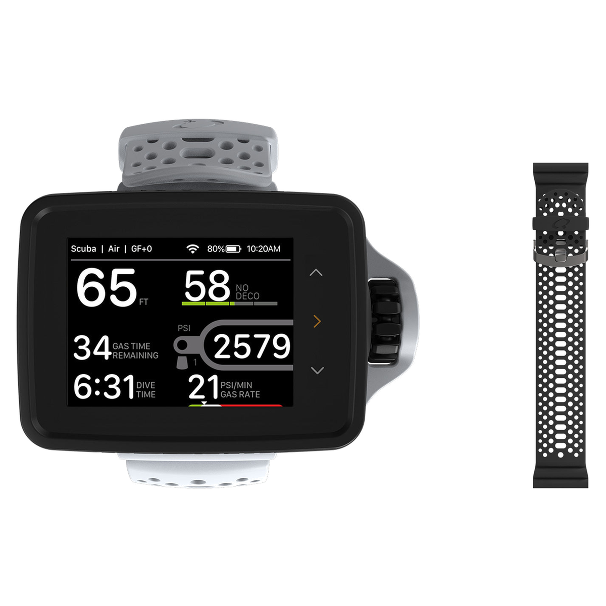 Oceanic O.i Wrist Dive Computer + Wrist Strap Kit Package — Black
