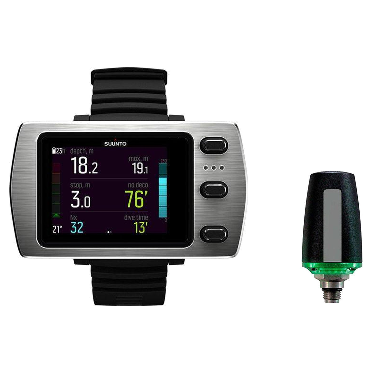 Suunto EON Steel Dive Computer + Tank POD Transmitter Package — includes Suunto Eon Steel with Boot and USB Dive Computer, S…