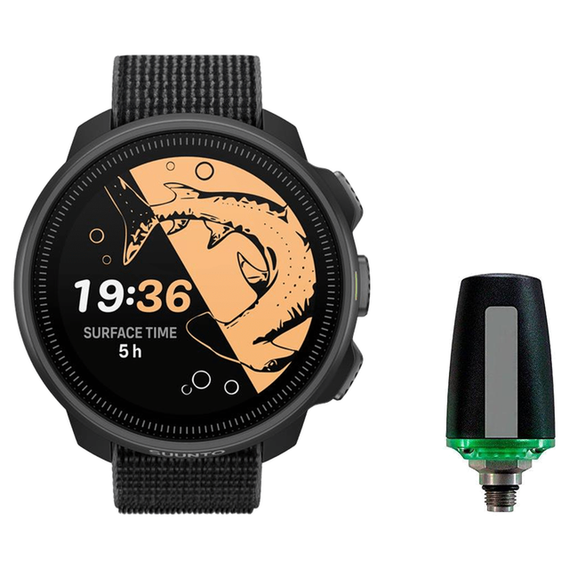 Suunto Nautic S Dive Computer + Tank POD Transmitter Package — includes Suunto Nautic S Dive Computer with Sapphire, Textile…