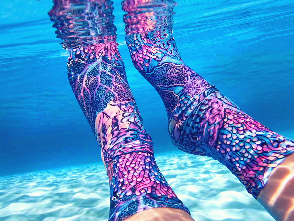 Spacefish Army Coral Kaleidoscope Dive Socks