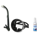DiveCatalog Mask + Snorkel Package – Classic Oval Mask + Semi-Dry Snorkel + Free Mask Defog Spray — includes DiveCatalog.com…