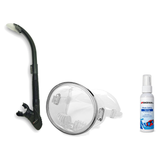 DiveCatalog Mask + Snorkel Package – Classic Oval Mask + Semi-Dry Snorkel + Free Mask Defog Spray — Clear, DiveCatalog.com S…