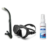 DiveCatalog Mask + Snorkel Package – Silicone Frameless Mask + Semi-Dry Snorkel + Free Mask Defog Spray — includes DiveCatal…