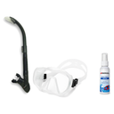 DiveCatalog Mask + Snorkel Package – Silicone Frameless Mask + Semi-Dry Snorkel + Free Mask Defog Spray — Clear, DiveCatalog…