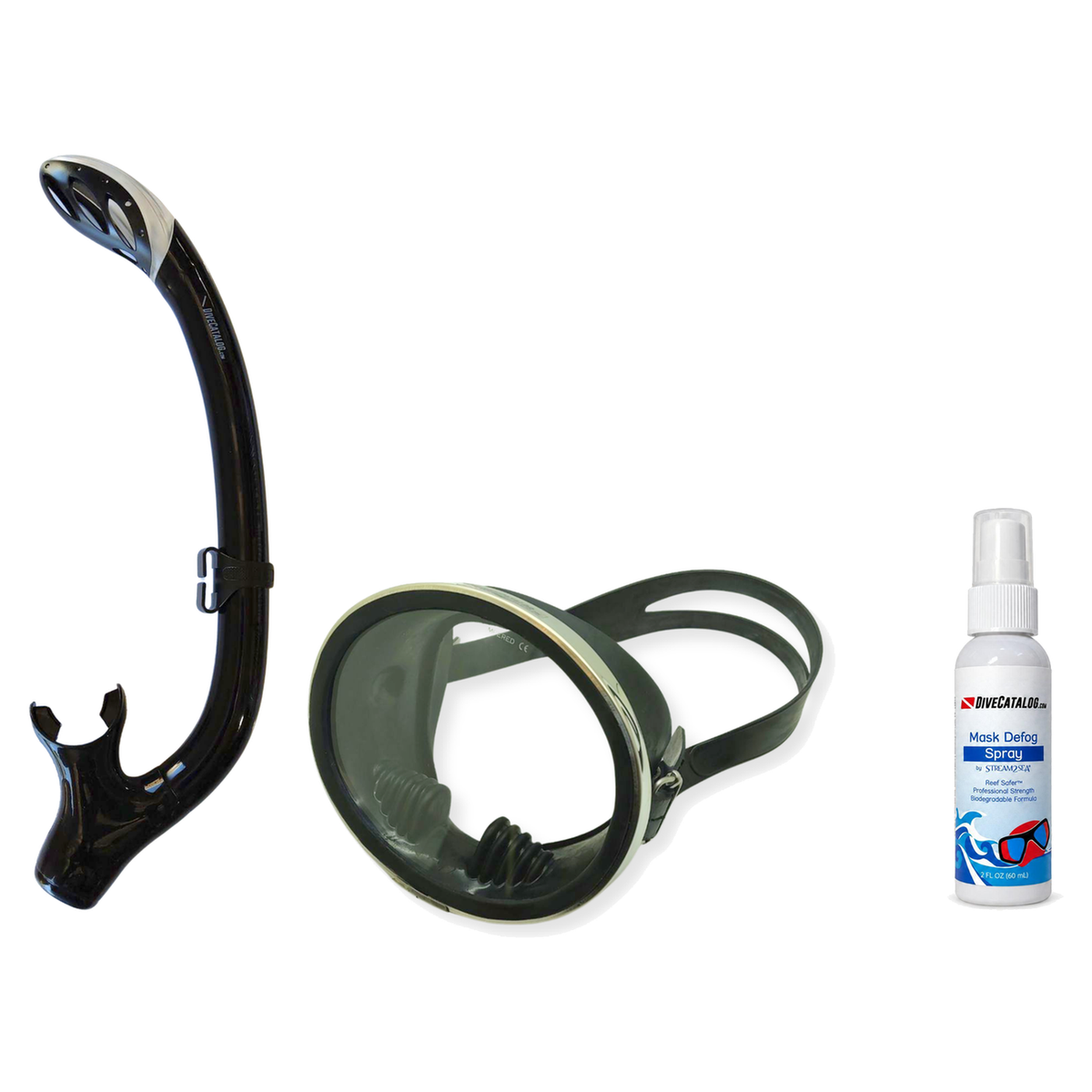 DiveCatalog Mask + Snorkel Package – Junior Oval Mask + Semi-Dry Snorkel + Free Mask Defog Spray — DiveCatalog.com Basic Bla…