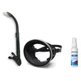 DiveCatalog Mask + Snorkel Package – Retro Oval Mask + Semi-Dry Snorkel + Free Mask Defog Spray — includes DiveCatalog.com R…