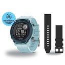 Garmin Descent G1 Dive Computer + QuickFit 22 Band Package — Solar, Ocean Edition Azure