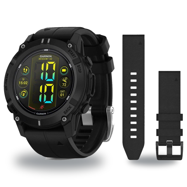 Garmin Descent G2 Dive Computer + QuickFit 22 Band Package — includes Garmin Descent G2 Dive Computer, Garmin QuickFit 22 Wa…