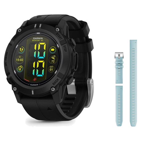 Garmin Descent G2 Dive Computer + QuickFit 22 Band Package — Black