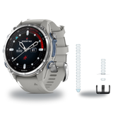 Garmin Descent Mk3 43mm Dive Computer + QuickFit 20 Band Package — includes Garmin Descent Mk3 – 43 mm, Stainless Steel with…