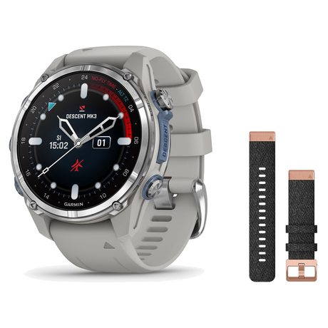 Garmin Descent Mk3 43mm Dive Computer + QuickFit 20 Band Package