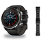 Garmin Descent Mk3i 51mm Dive Computer + QuickFit 26 Band Package — 51 mm, Silver and Black PVD Titanium with Black/Pebble G…