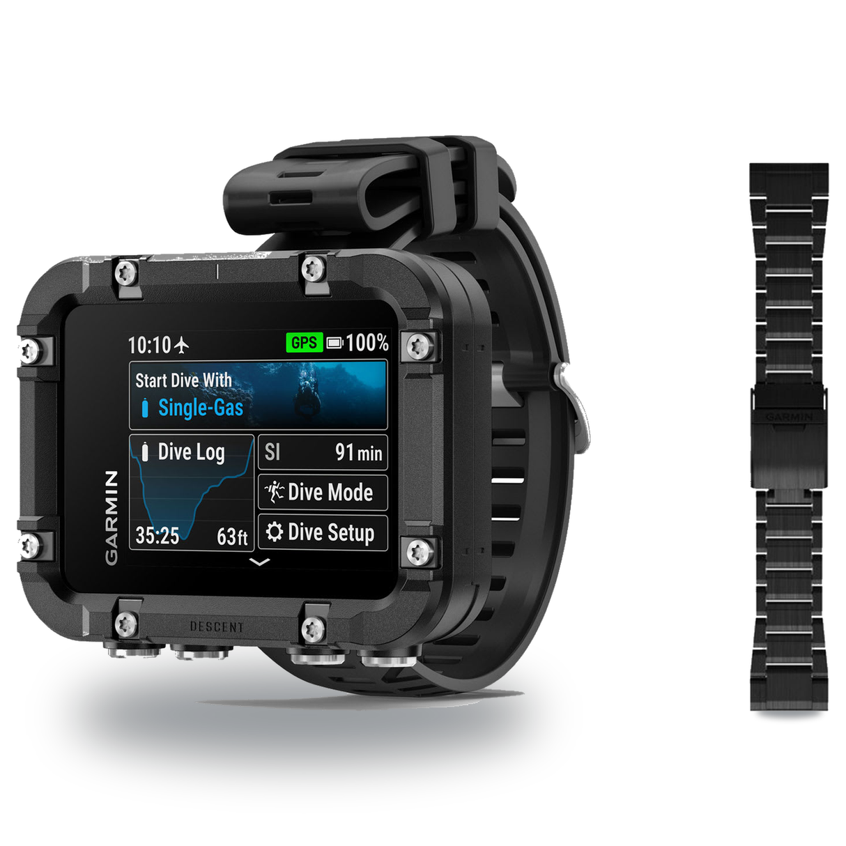 Garmin Descent X30 Dive Computer + QuickFit 26 Band Package — includes Garmin Descent X30 Scuba Diving Dive Computer, Garmin…