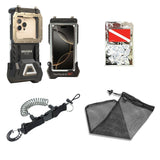 DIVEVOLK SeaTouch 4 MAX PLUS Underwater Housing with Included Adapter + DiveCatalog Moisture Muncher + Coil Lanyard + Meshbag