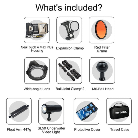 DiveVolk SeaTouch 4 Max Underwater Housing Advanced Creator Kit-