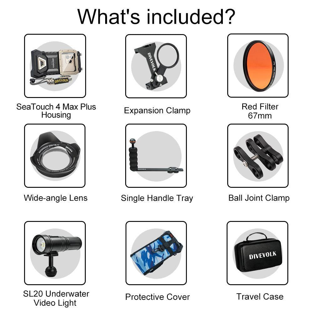 DiveVolk SeaTouch 4 Max Underwater Housing Creator Kit-