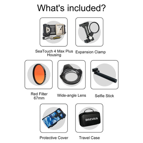 DiveVolk SeaTouch 4 Max Underwater Housing Selfie Kit-