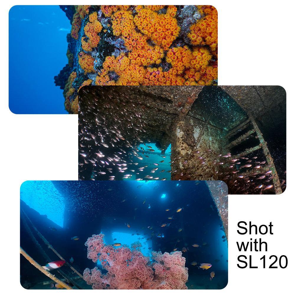 DiveVolk SL120 Video Light 12000 lumens for Underwater Photography and Video-